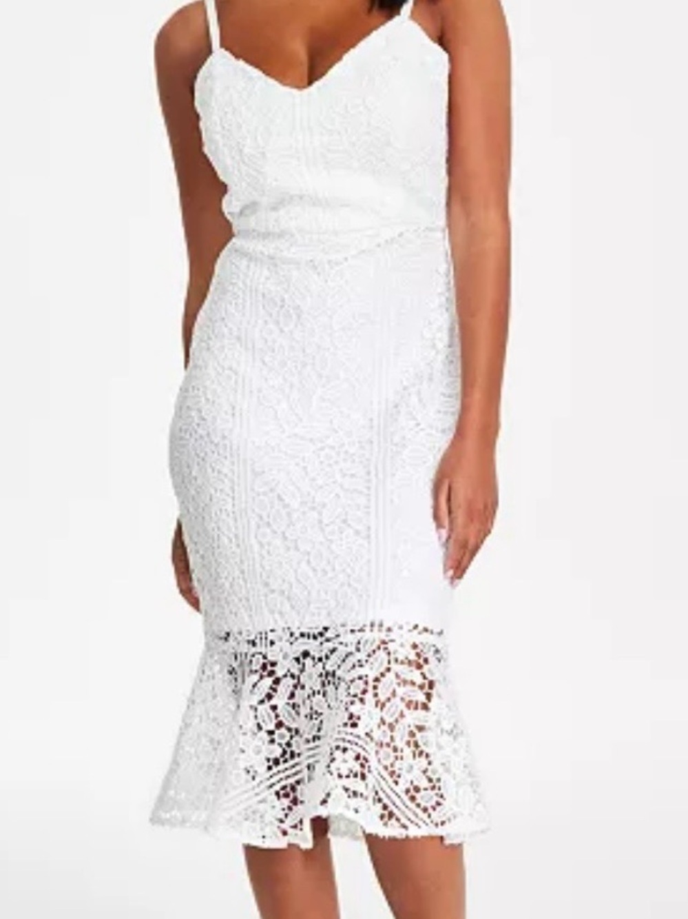 Siena Women's Floral-Lace V-Neck Sleeveless Midi Lace Dress size 6